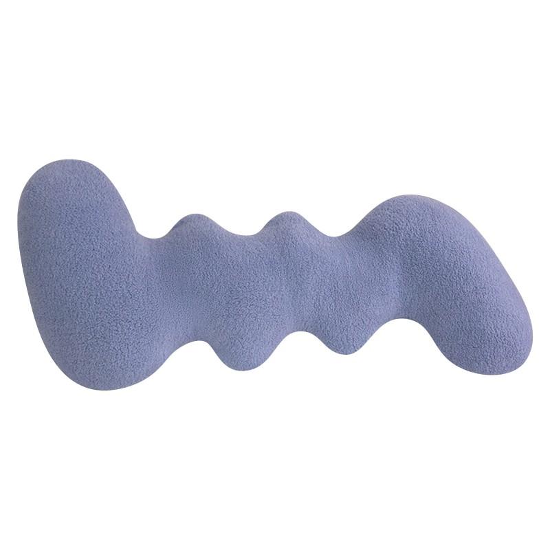 Ergonomic Wave Shaped Long Body Pillow | Soft Plush Fabric, Breathable, Skin Friendly, Durable, Polyester, Zipper Closure, Machine Washable, Modern Style, Versatile Use for Relaxing Sleeping, Napping, Trendy Design