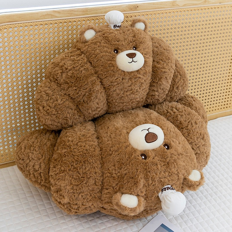 1pc 45cm\u002F17.71in Soft Croissant Plush Toy | Soft Polyester Stuffed Animal, Cute, Gift for Pets, Suitable for All Breed Sizes