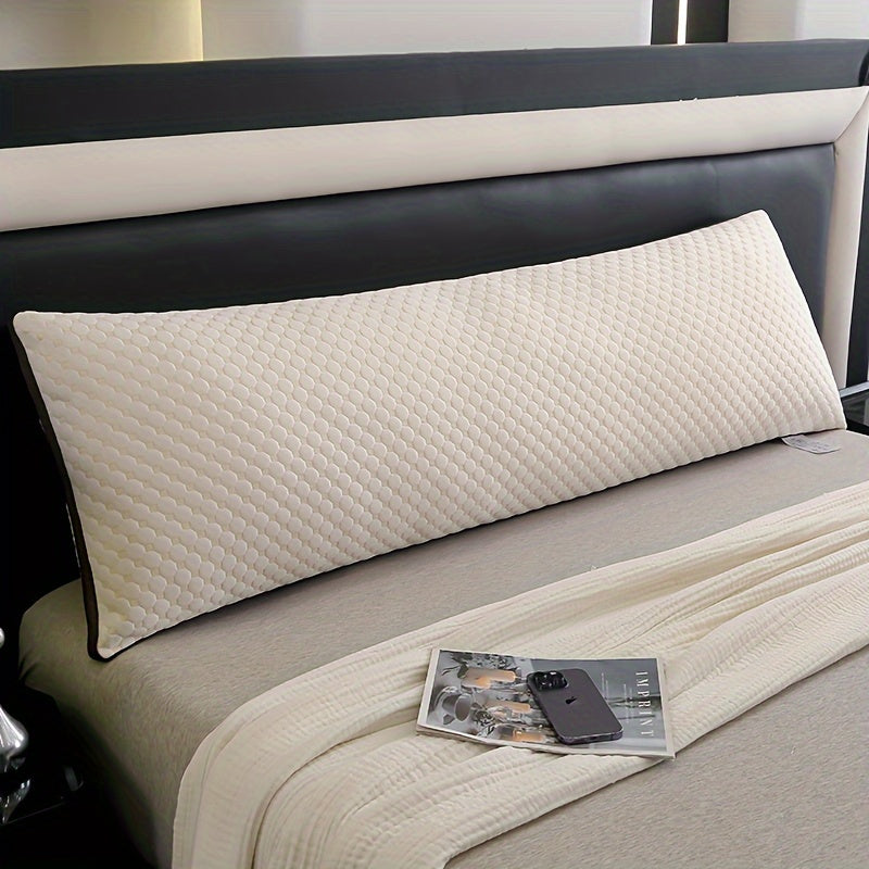 Luxurious 3D Long Pillow for Couples - Soft Polyester, Breathable & Comfortable, Perfect for Side Sleepers, Double Pillow Core
