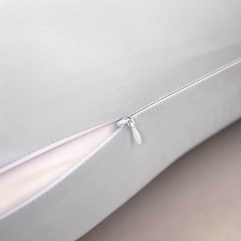 A Light Gray Curved Pillow That Conforms to The Body, Featuring High Elasticity And Full Filling, Resistant to Flattening, Suitable for Use on Sofas, Window Sills, And for Reading in Bed