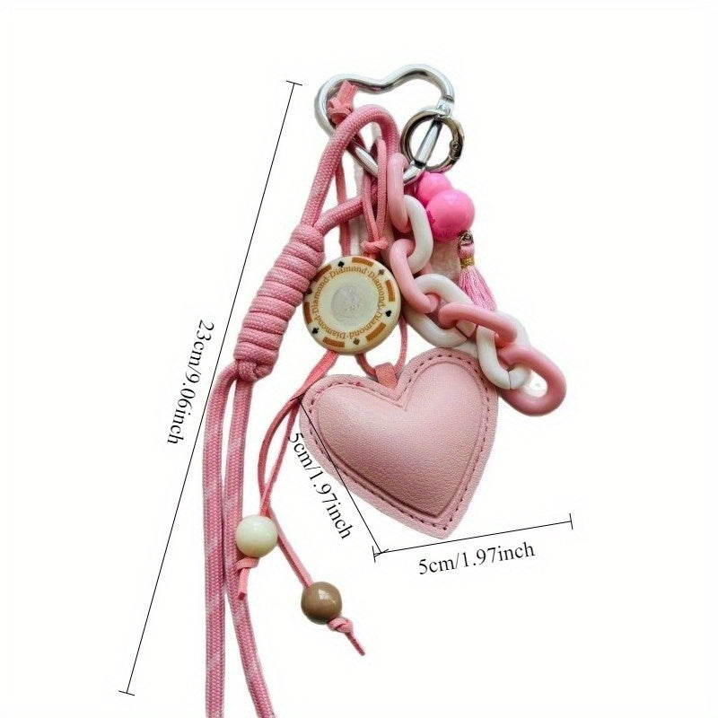 One-Piece Personalized Heart-Shaped Gourd Keychain, Woven And Detachable, Elegant And Suitable for Festivals, Banquets, Parties, Gifts for Friends And Family, Exquisite Gift