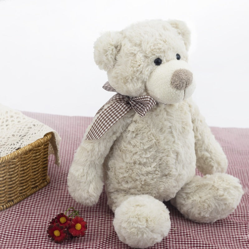 1pc a Plush Toy Featuring a Checkered Bow-Tie Bear And Dog, Measuring 35 Cm Or 13.77 Inches. This Soft-Filled Animal Is an Adorable Pet Plush Doll, Perfect for Various Dog Breeds