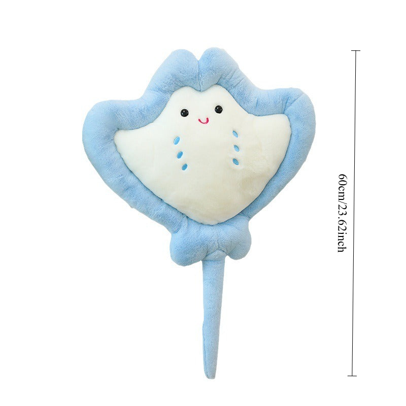60cm\u002F 23.62in Stingray Plush Toy | Cute Home And, Photography Prop, Fluffy Polyester Stuffed Toy, Playful And Whimsical Design, Suitable for All Breed Sizes Pet Toy