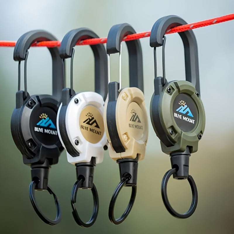 2-Pack\u002F7-Pack, Outdoor Fishing Snap Hook, Lure Pliers Retractable Buckle Steel Wire Rope, Fishing Scissors Stretch Buckle Multi-Function Keychain, Camping Backpack Gadget Retractable Anti-Loss Rope, Multi-Function Buckle Badge Clip