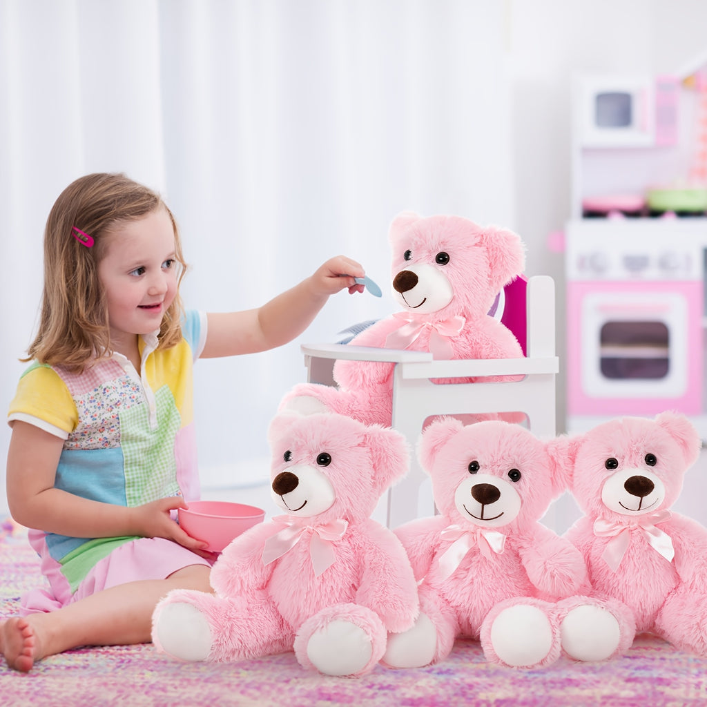 TF Rainbow Bear Set of Six in Pink - 13.78inch