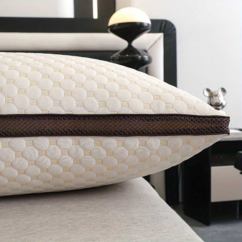 Luxurious 3D Long Pillow for Couples - Soft Polyester, Breathable & Comfortable, Perfect for Side Sleepers, Double Pillow Core