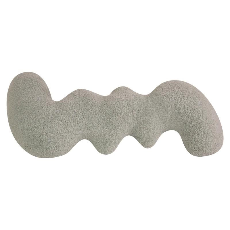 Ergonomic Wave Shaped Long Body Pillow | Soft Plush Fabric, Breathable, Skin Friendly, Durable, Polyester, Zipper Closure, Machine Washable, Modern Style, Versatile Use for Relaxing Sleeping, Napping, Trendy Design