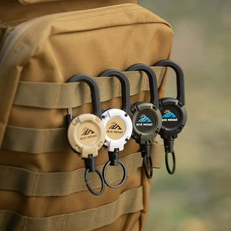 2-Pack\u002F7-Pack, Outdoor Fishing Snap Hook, Lure Pliers Retractable Buckle Steel Wire Rope, Fishing Scissors Stretch Buckle Multi-Function Keychain, Camping Backpack Gadget Retractable Anti-Loss Rope, Multi-Function Buckle Badge Clip