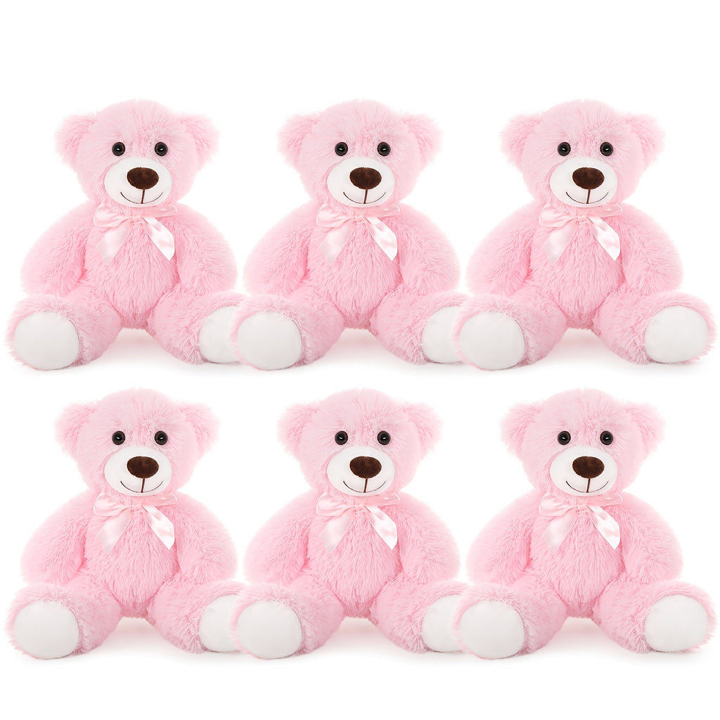 TF Rainbow Bear Set of Six in Pink - 13.78inch