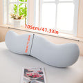 A Light Gray Curved Pillow That Conforms to The Body, Featuring High Elasticity And Full Filling, Resistant to Flattening, Suitable for Use on Sofas, Window Sills, And for Reading in Bed