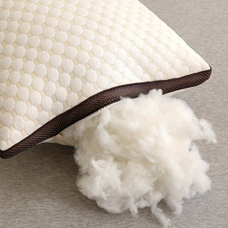 Luxurious 3D Long Pillow for Couples - Soft Polyester, Breathable & Comfortable, Perfect for Side Sleepers, Double Pillow Core