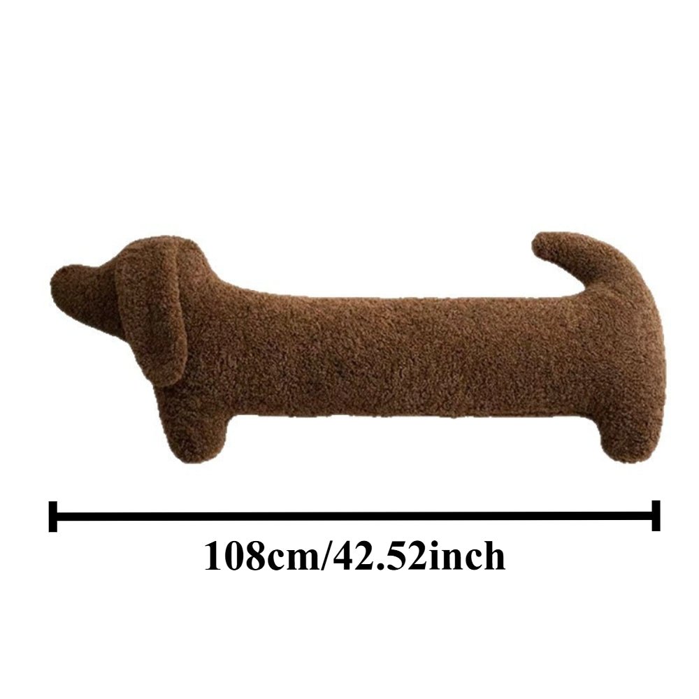 Oversized Long Dachshund Dog Pillow - Plush Faux Dachshund Cushion Suitable for Bed, Sofa & Cozy Companion, Skin-Friendly Modern Pet Bedding Gift for Dachshund Lovers, Hand Washable Suitable for Bed, Sofa, Decor, Year-Round Use