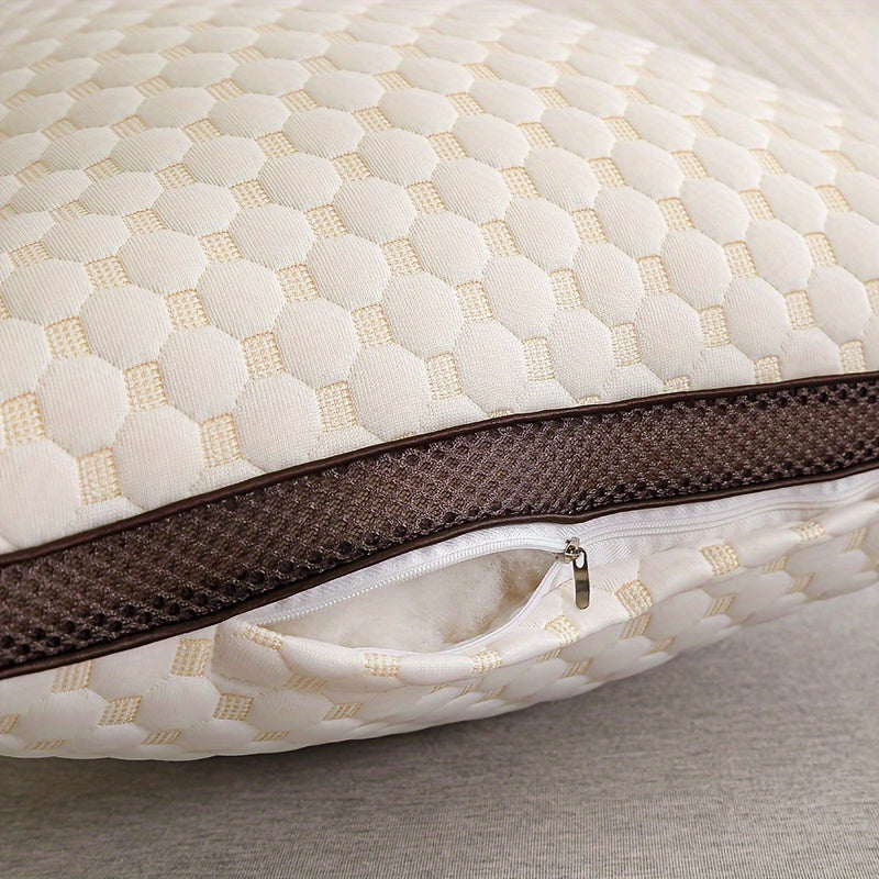 Luxurious 3D Long Pillow for Couples - Soft Polyester, Breathable & Comfortable, Perfect for Side Sleepers, Double Pillow Core