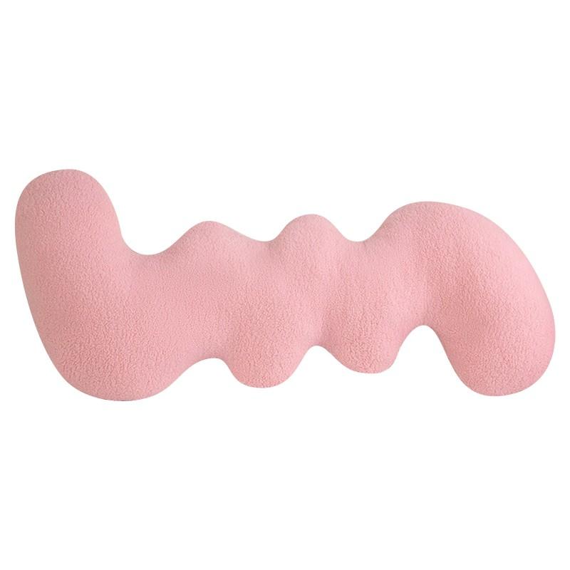 Ergonomic Wave Shaped Long Body Pillow | Soft Plush Fabric, Breathable, Skin Friendly, Durable, Polyester, Zipper Closure, Machine Washable, Modern Style, Versatile Use for Relaxing Sleeping, Napping, Trendy Design