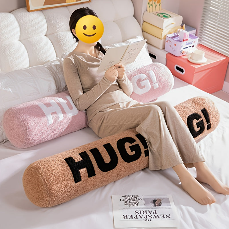 Pregnancy Pillow 1pc Medium Soft Polyester Fiber HUG Cylinder Long Barrel Pregnancy Pillow | Side Sleeping Clipper Pillow, Bedside Cushion for Women, Youngsters, Maternity Pillow