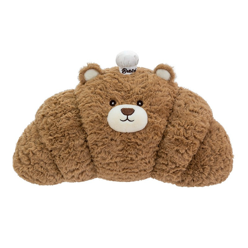 1pc 45cm\u002F17.71in Soft Croissant Plush Toy | Soft Polyester Stuffed Animal, Cute, Gift for Pets, Suitable for All Breed Sizes